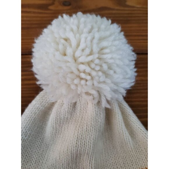 Vintage Marceau Sports Wool Knit Beanie With Rainbow Pride Stripes & Pom-Pom - Picture 2 of 5